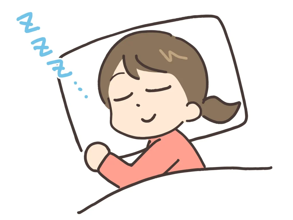 HIITを習慣にして熟睡する女性