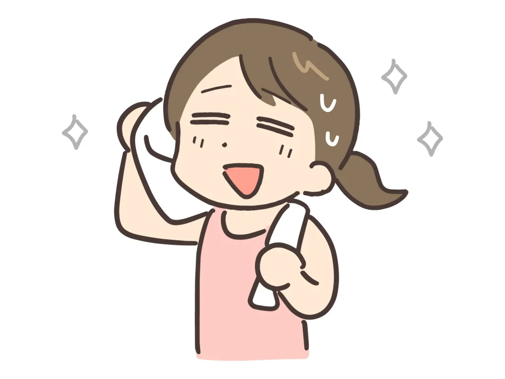 HIITトレーニング後の女性