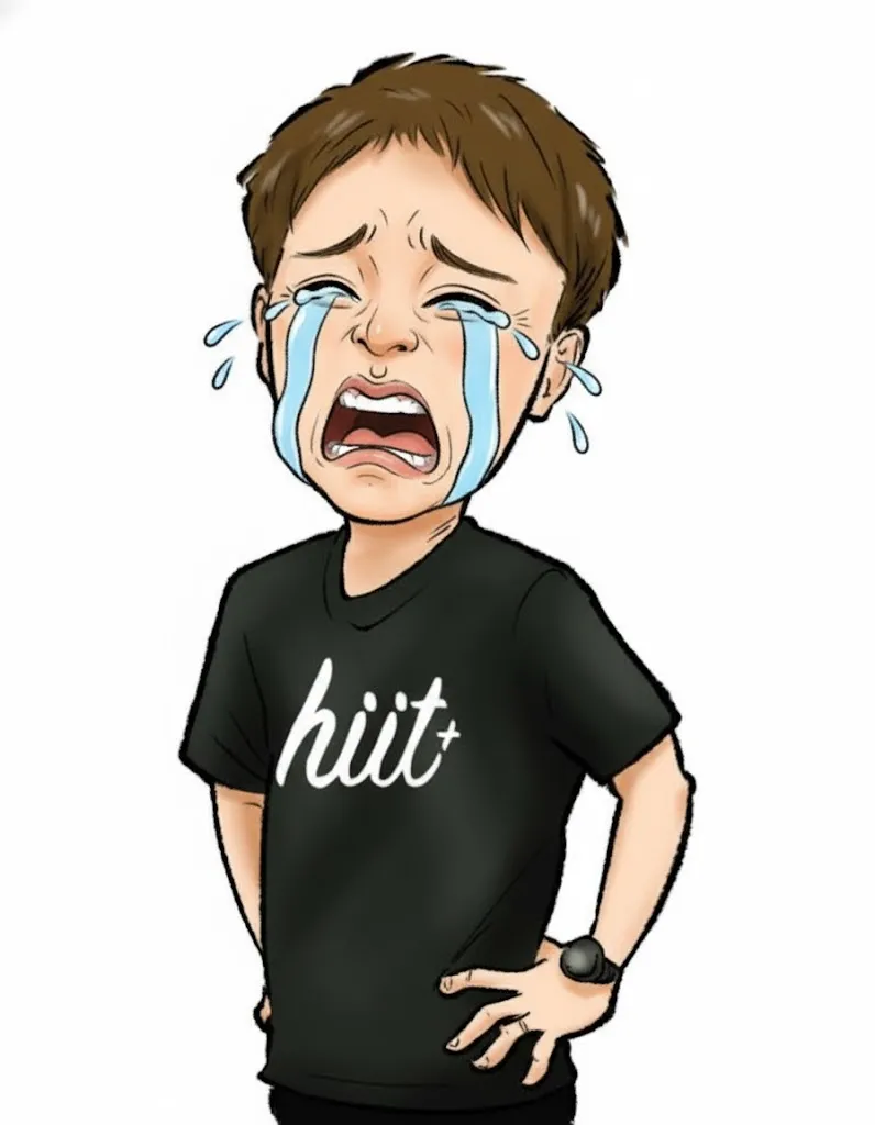 泣いているタケシ