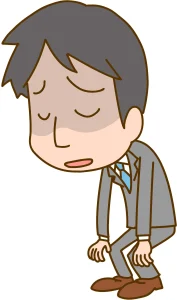 仕事が終わって疲れ切った男性 | HIIT-TRAINING.JP 仕事が終わって疲れ切った男性